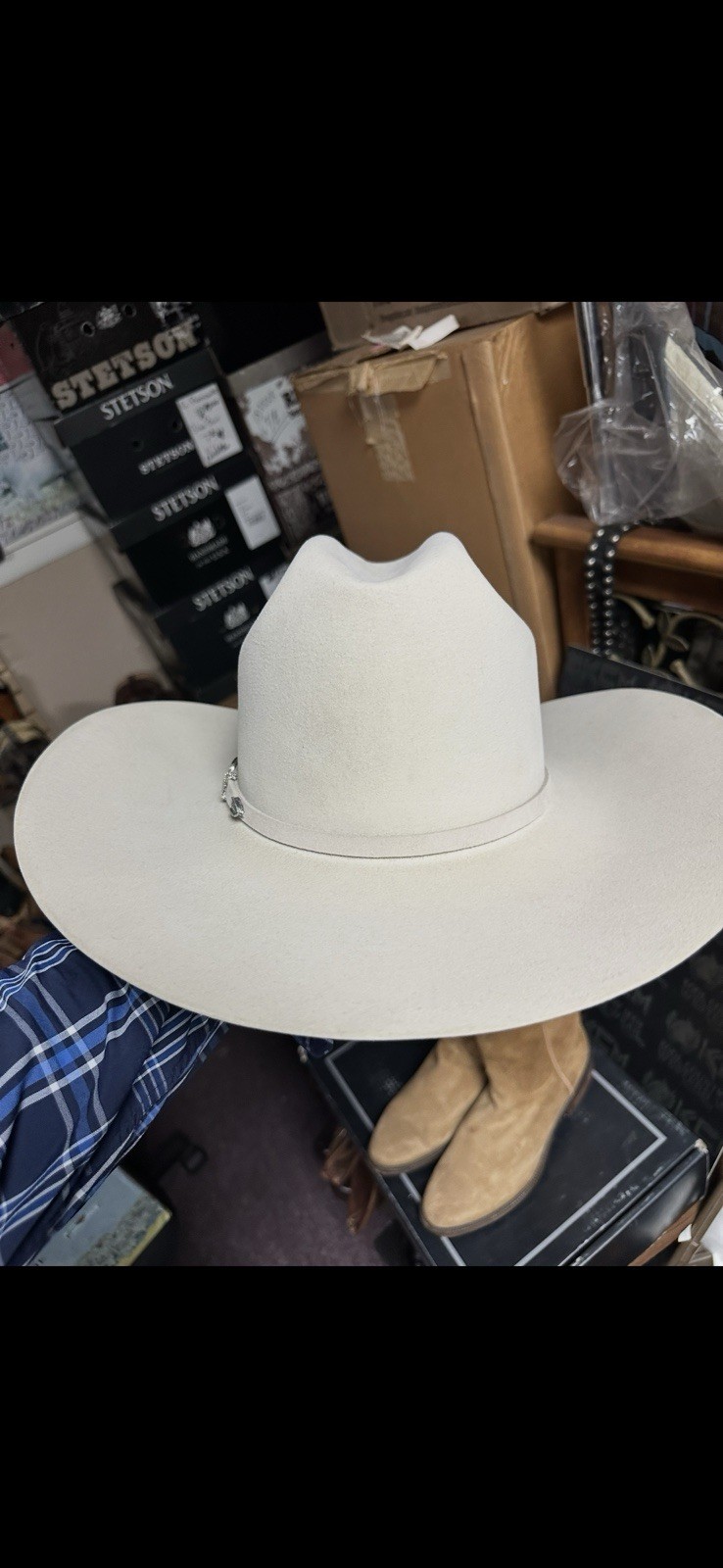 STETSON HAT 30X SIZE 7 3/8 BEAVER RANCHER SILVERBELLY WESTERN