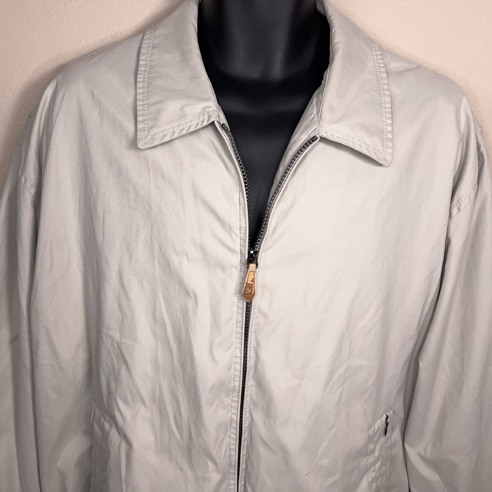 Vintage XL London Fog Light Beige Jacket Mens Classic 90s Neutral Outdoor Lined