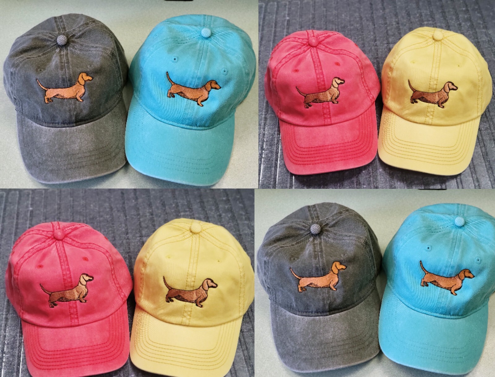 Dachshund dog embroidered dad hat, Wiener dog embroidered ball cap