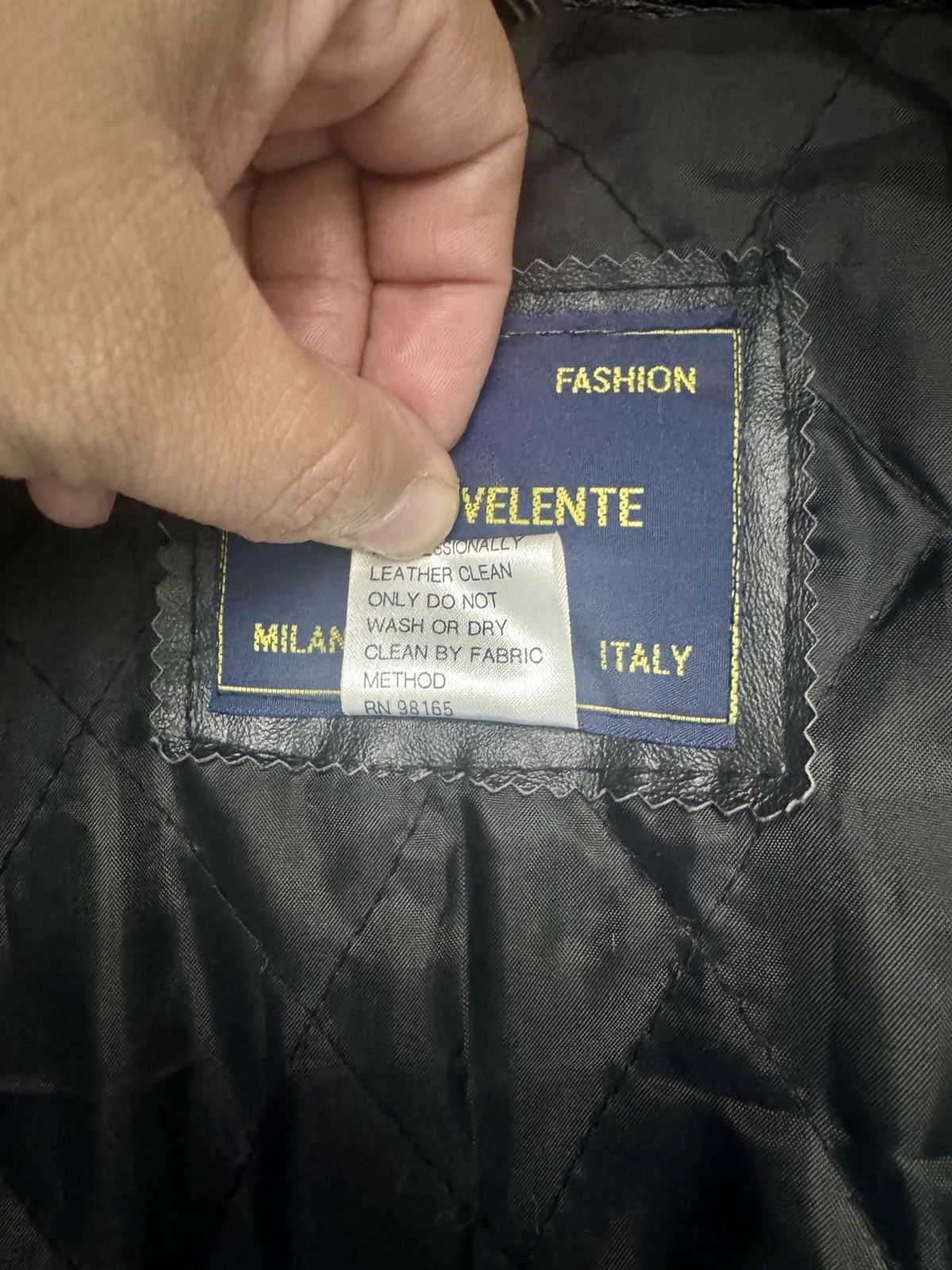Gianni Velente Milano Black Genuine Leather Italian Button Biker Jacket Men’s XL