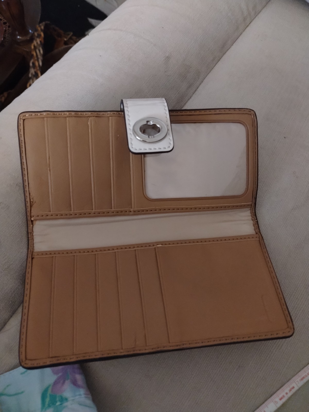 Coach Signature Multicolored Sateen Wallet Sz 3.5 By 6.75