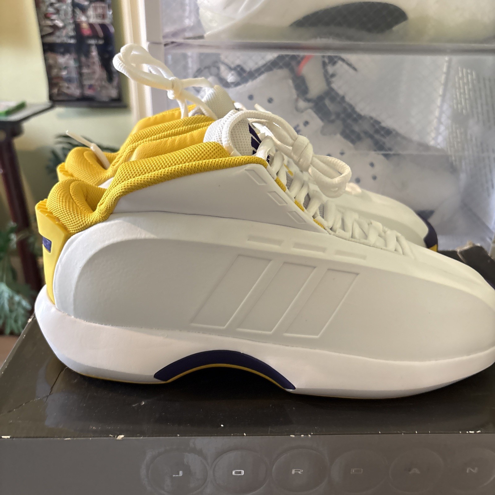Kobe Bryant Shoes – Adidas Crazy 1 Lakers White Yellow Purple 11 (New)