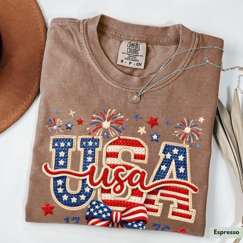 Comfort Colors USA Shirt for Independence Day TShirt for 4th of July – No Embro