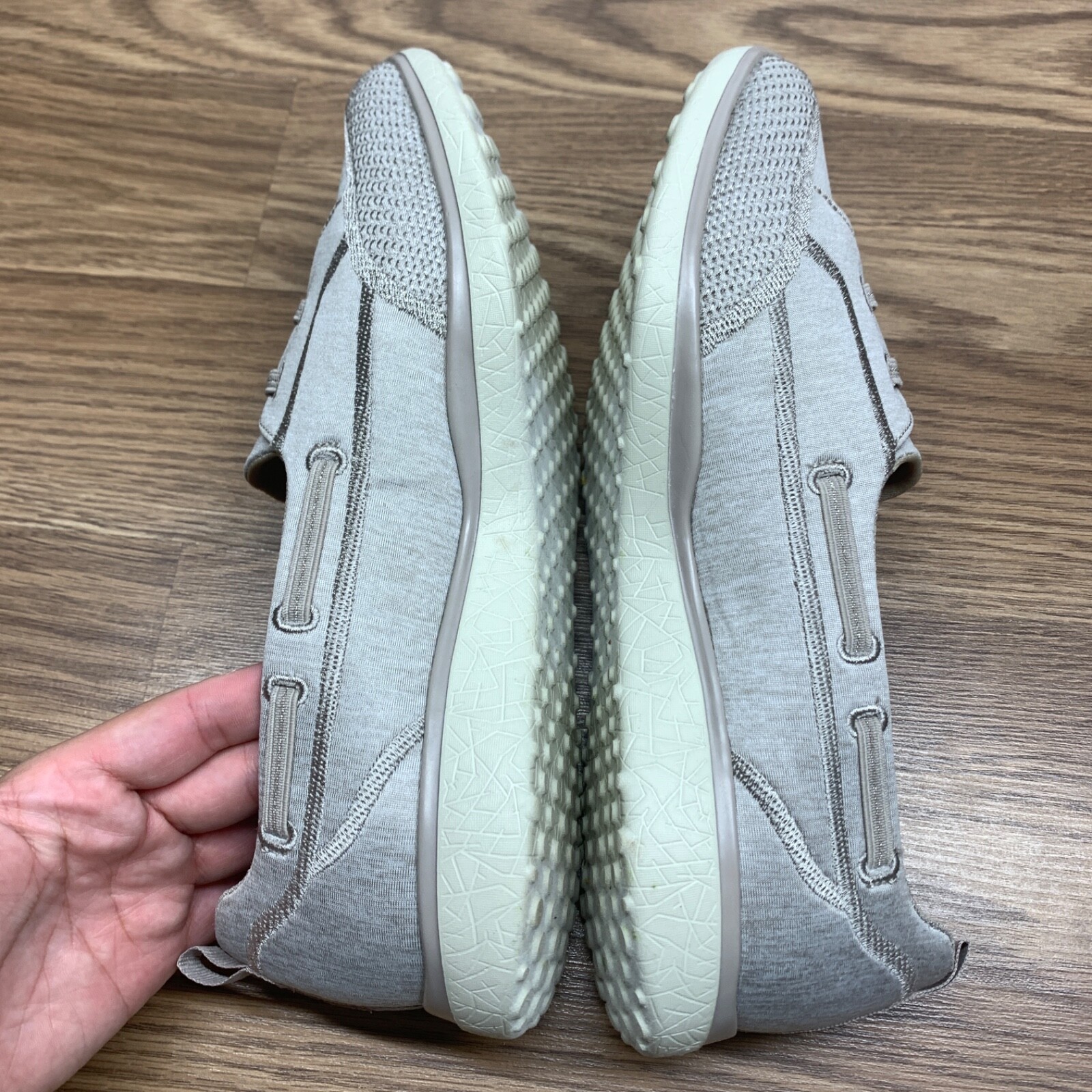 Skechers Shoes Womens 10 Microburst Topnotch Slip On Sneakers taupe Flats 23317