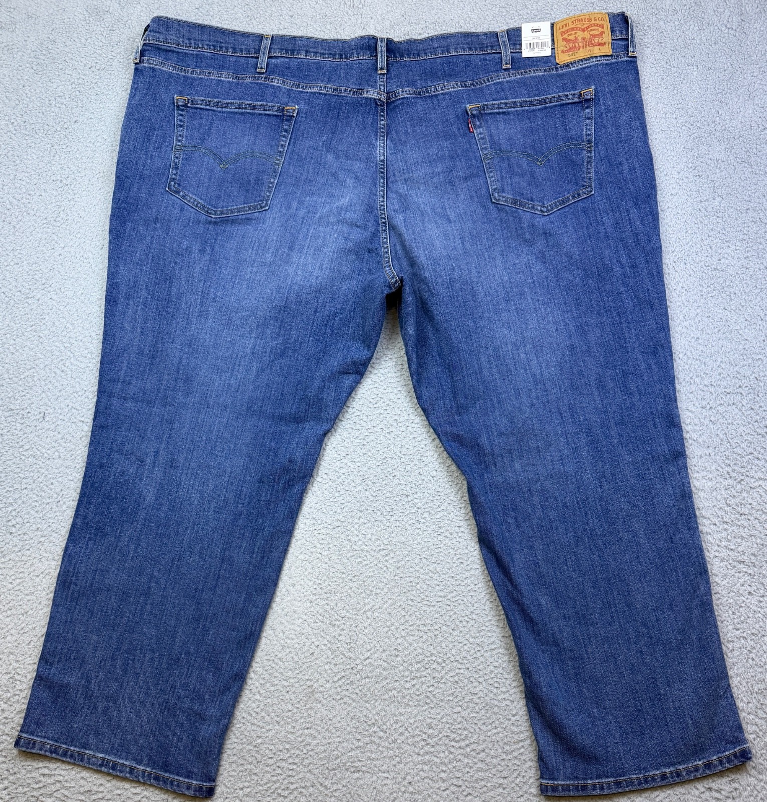 Levis 541 Jeans Men 56×30 B&T Blue Denim Stretch Athletic Fit Tapered Leg 28 NWT