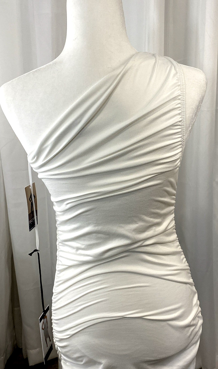 Sofia Vergara Off The Shoulder White Rouched Body Fitted Dress White XS/O-2