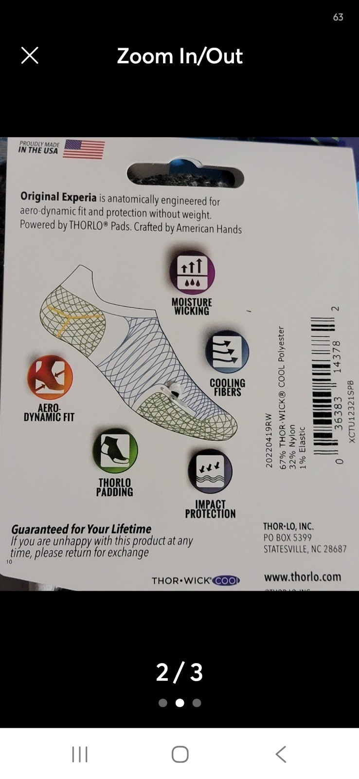 3 Pair Unisex Small Thorlos Experia XCTU Cushion Socks No Show Pink/White New