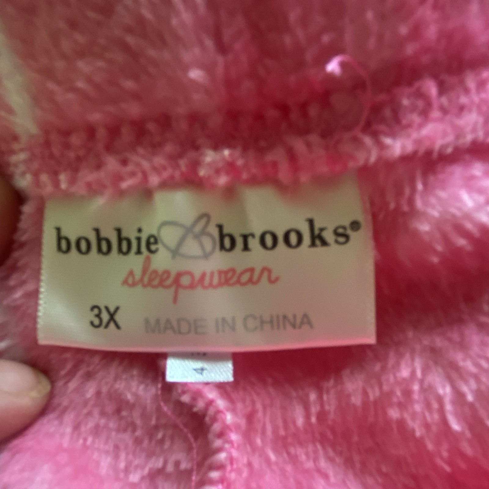 Bobbie Brooks Pink Fleece Smiley Graphic Lounge Pants Embroidered Drawstring 3X