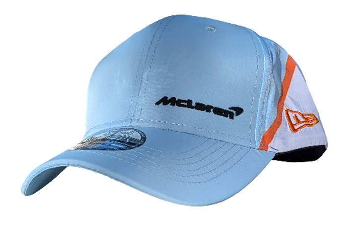 McLaren F1 Racing Sky Blue Cap w/Panels 2 & 5 in Gulf Oil colors. Factory 2nd