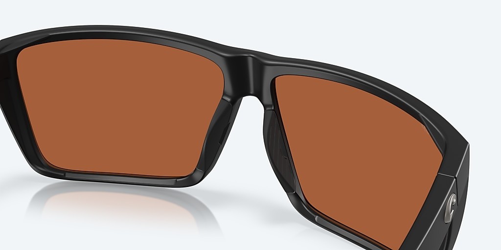 Costa Del Mar Rincon II Matte Black/Green Mirror 580P Polarized 64 mm Sunglasses