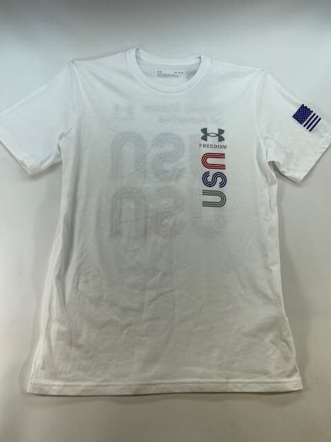 NWT Under Armour Men’s Freedom Banner T-Shirt USA White Size Large UA4