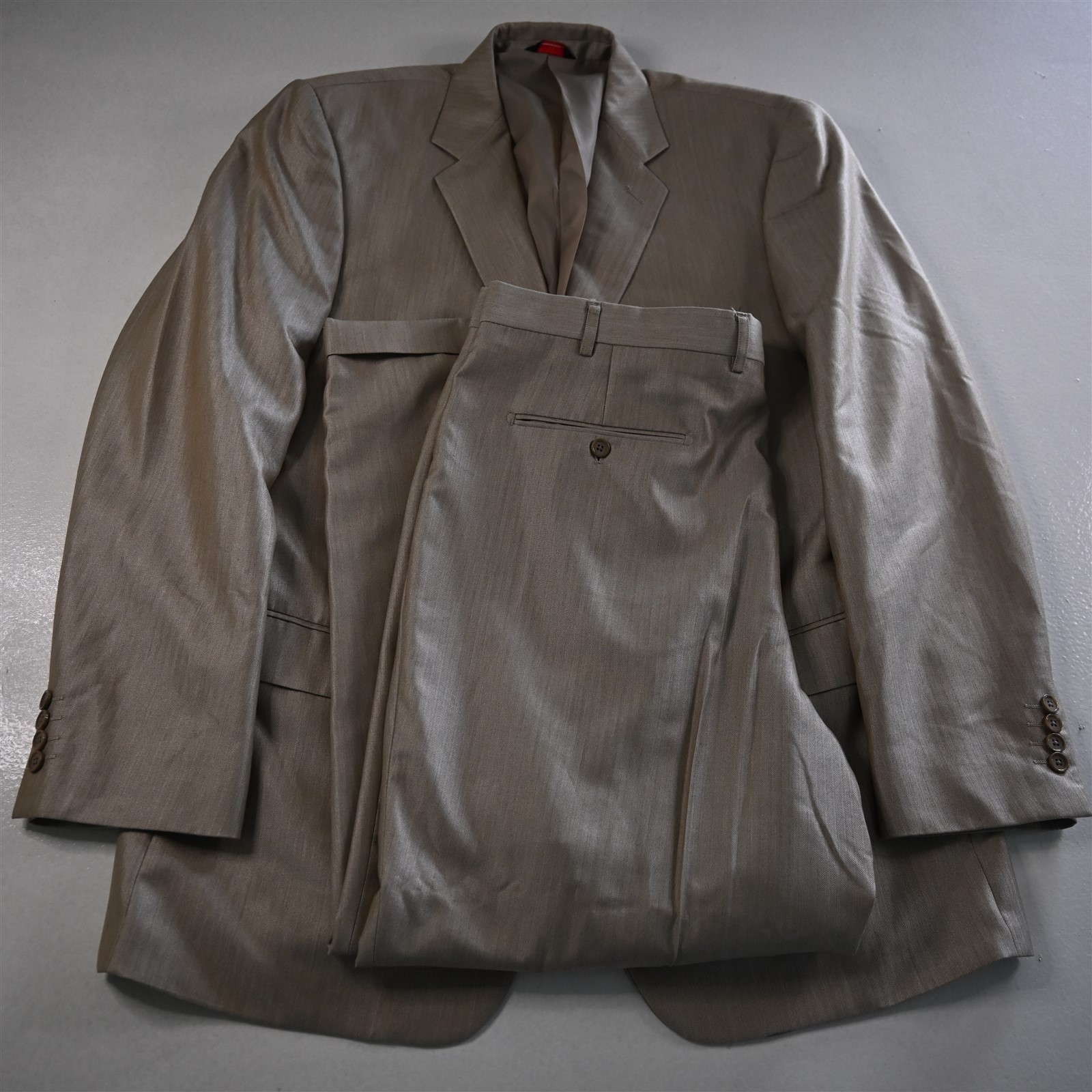Lineage 46L 38×30 Khaki Herringbone High Performance Mens Jacket Pants Suit