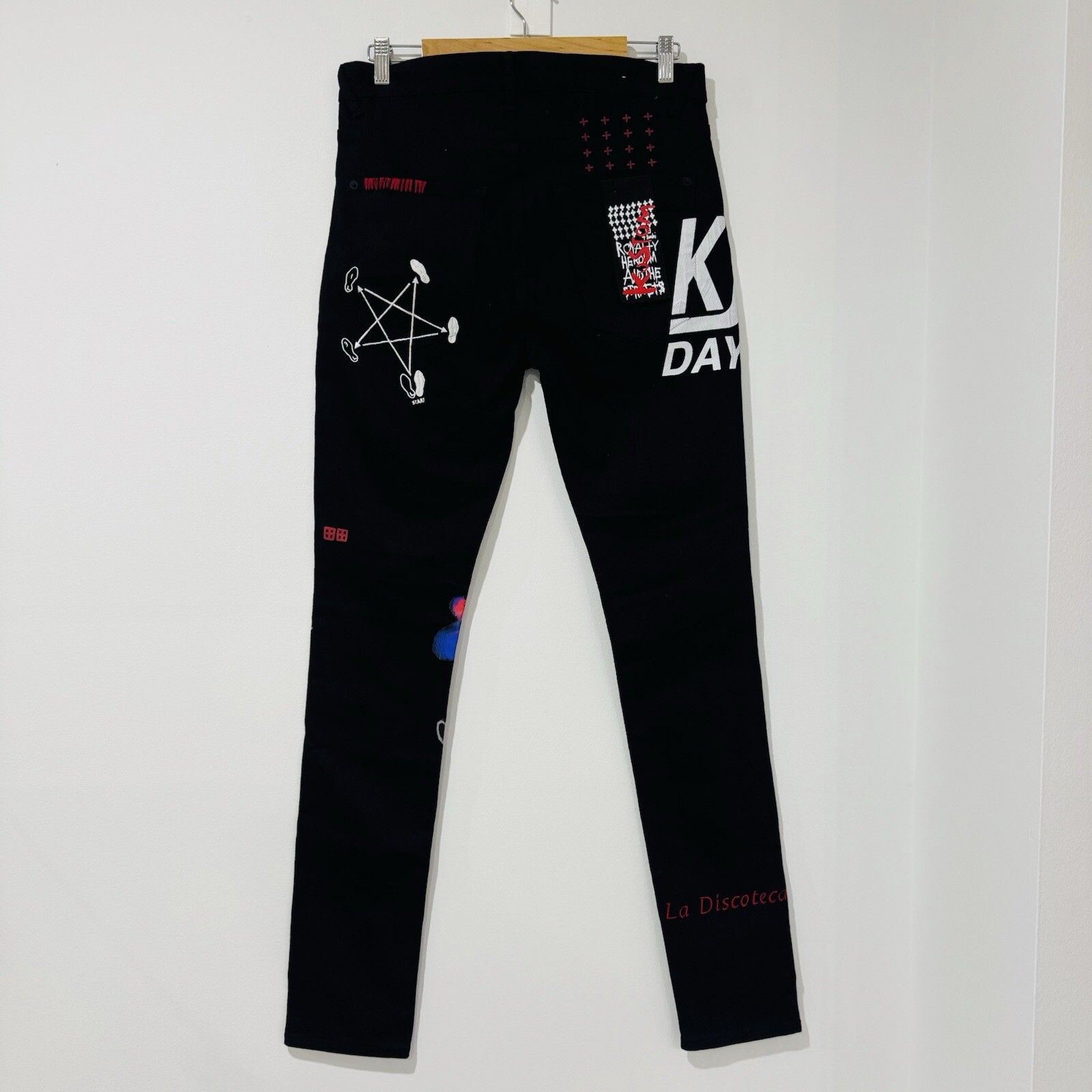 Ksubi X KUSTOM Van Winkle Black Ace Slice Rose Jeans Limited Edition 074/481
