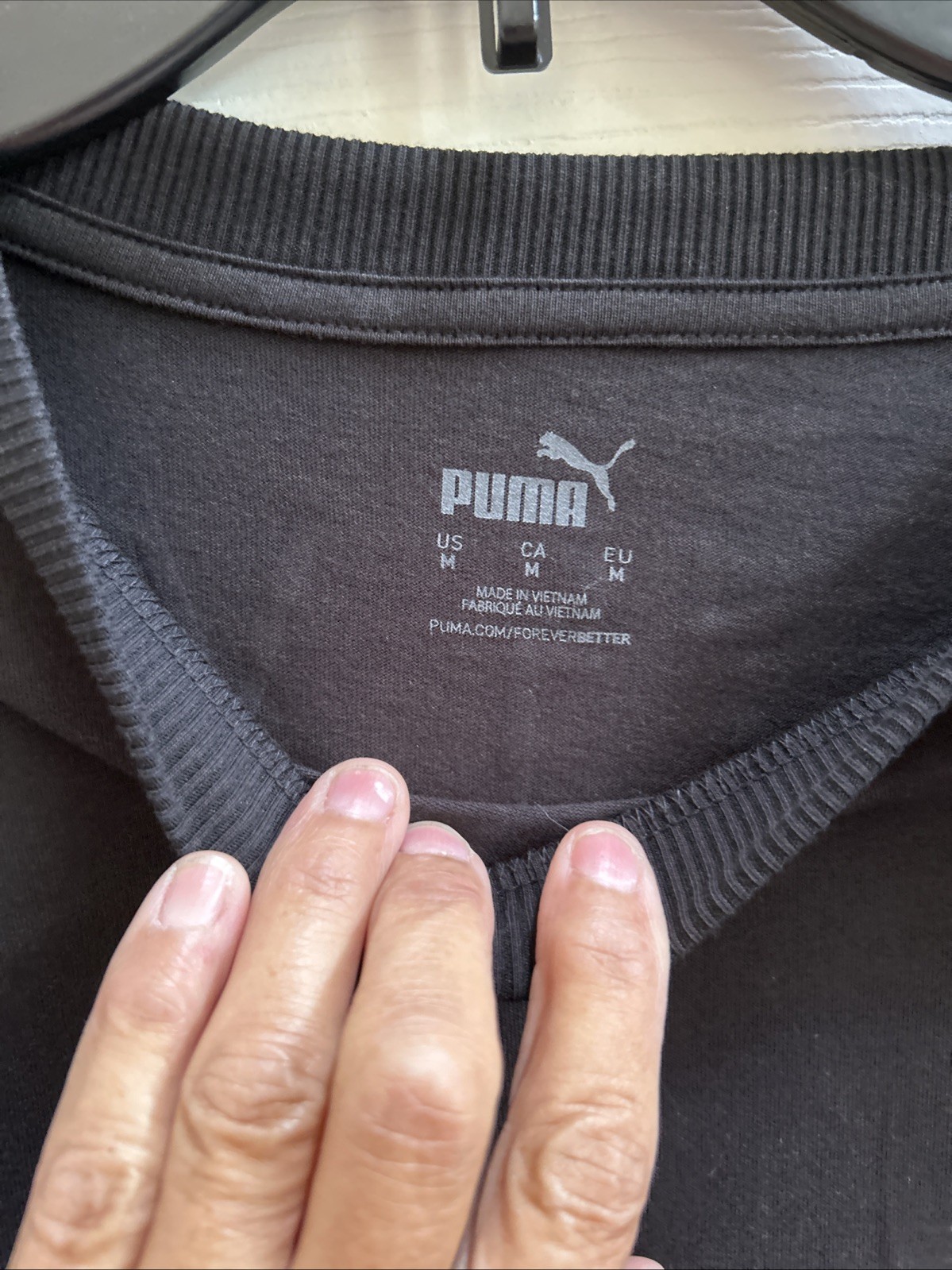 Puma Men’s Midfield Black Long Sleeve T-Shirt Size M NWT
