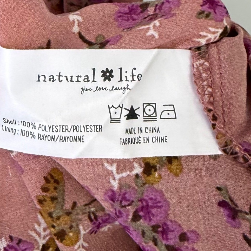 Natural Life Dance With Me Tiered Maxi Dress Women’s Medium Pink Floral Boho