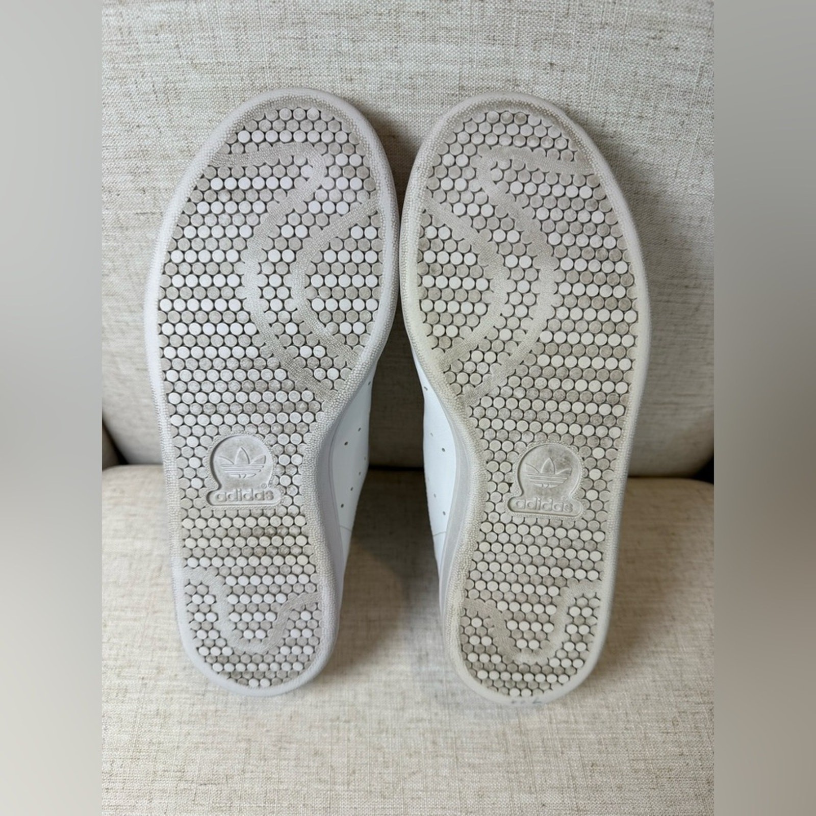 Adidas Stan Smith White Pale Nude Primegreen Scallop Leather Shoes Women’s 8.5