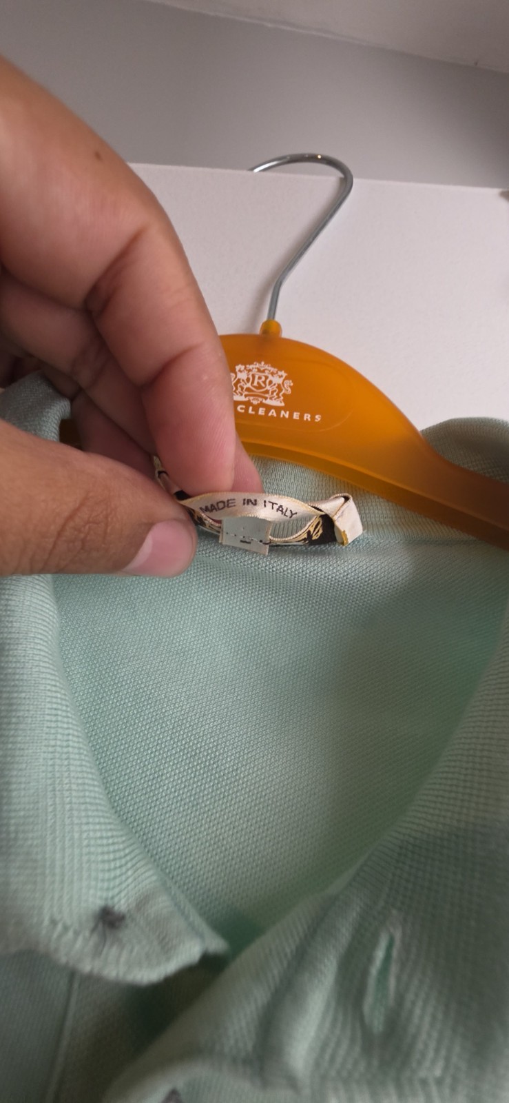 Vintage Mint Green Polo Shirt Men’s Medium Made in Italy 100% Cotton