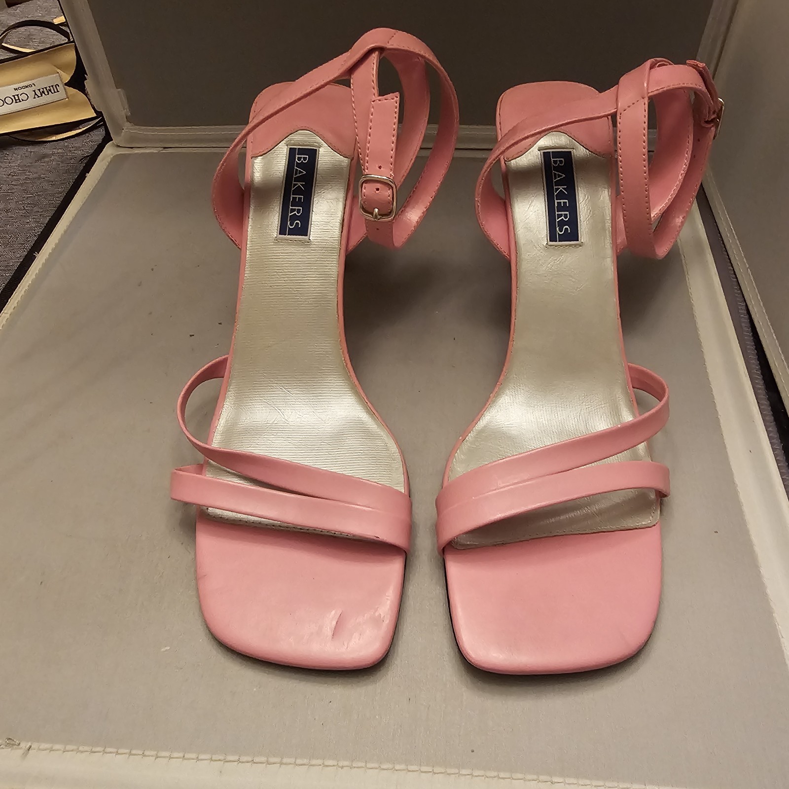 Bakers “Maribella II” Pink 3.75″ High Heels Size 11 B Strappy See Pictures