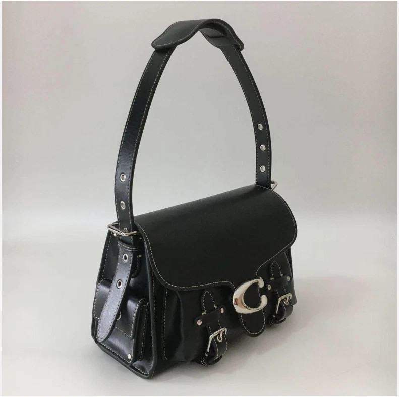 COACH CT721 Black Cargo Soft Tabby Shoulder Bag Crossbody bag Outlet NEW!!