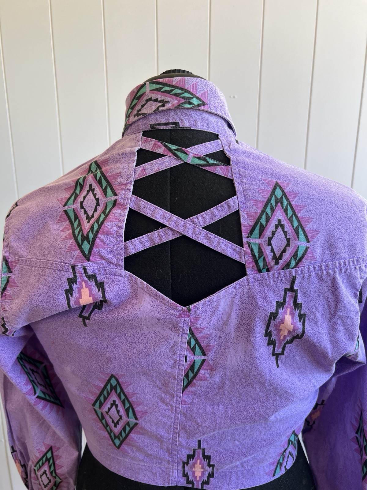 Vintage 90s Wrangler Authentic Western Apparel Aztec Purple Size M Western Wear