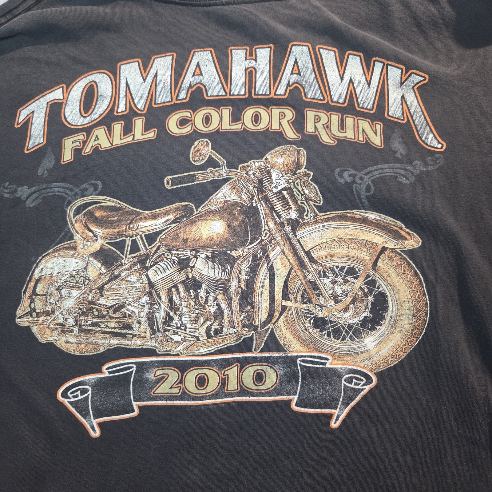 Tomahawk Fall Color Run Wisconsin 2010 Black T-Shirt See notes for size L or XL?