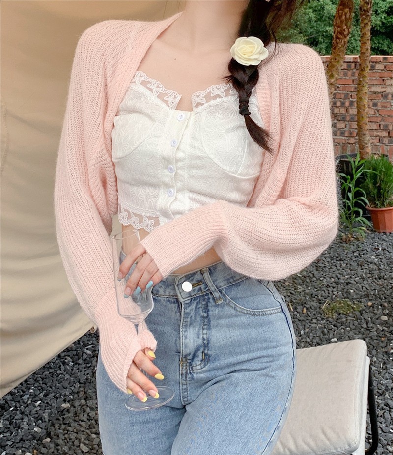 Women’s Summer Open Front Bolero Shrug Long Sleeve Solid Color Sun