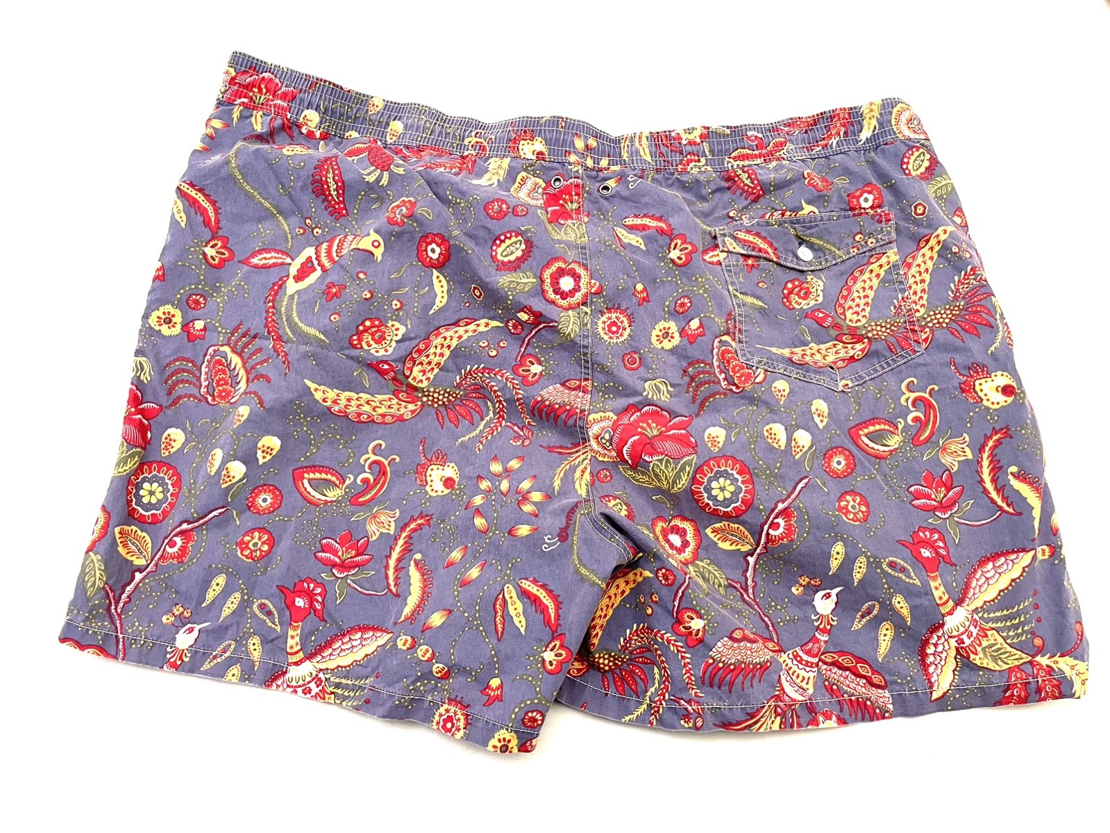Polo Ralph Lauren Swim Trunks 3XB AOP Paisley Floral Birds Lined Big & Tall