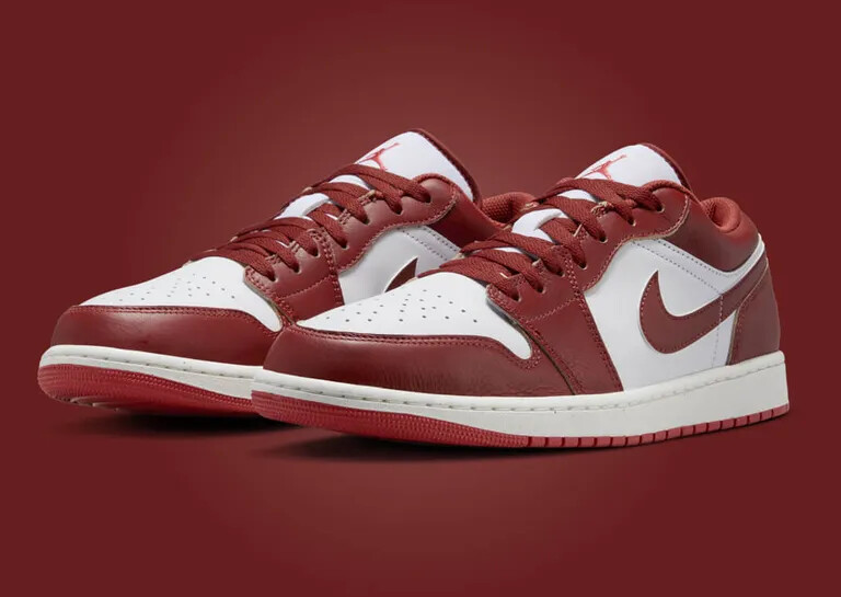 Nike Air Jordan 1 Low SE (GS) White Dune Red Lobster Sail FJ3465-160 Multi Size
