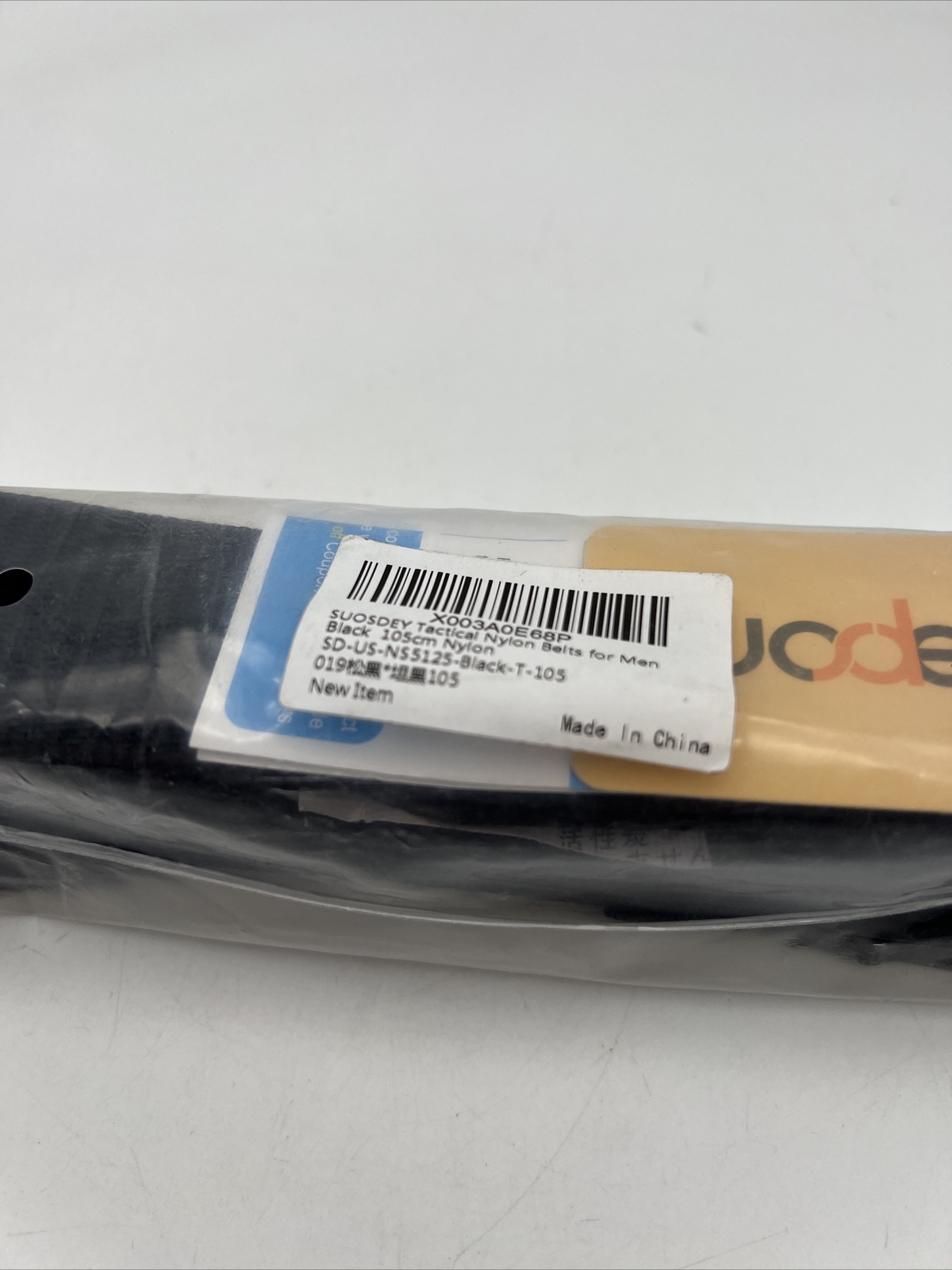 Sousdey Tatical Nylon Belt Black 105cm
