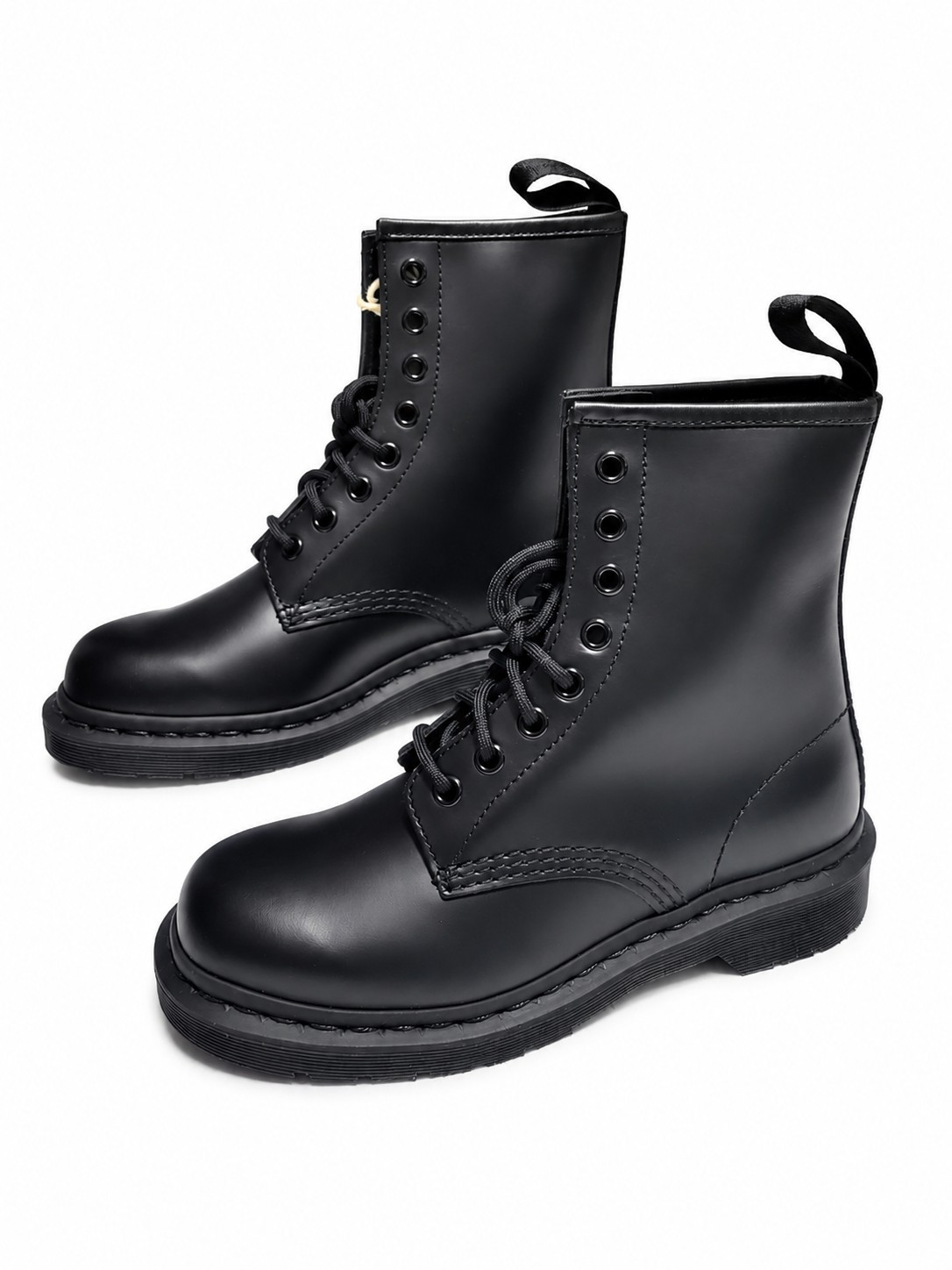 NIB Doc Dr. Martens 1460 Mono Original 8 Eye Leather Boots Black Smooth M5/W6