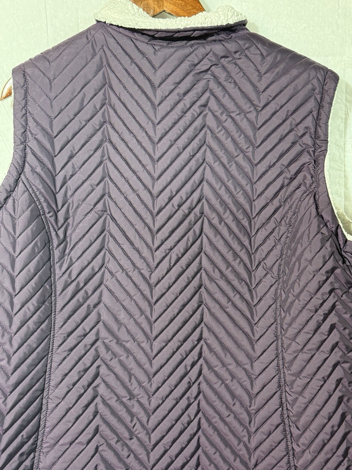 Free Country Purple White Reversible Vest Jacket Women’s XXL