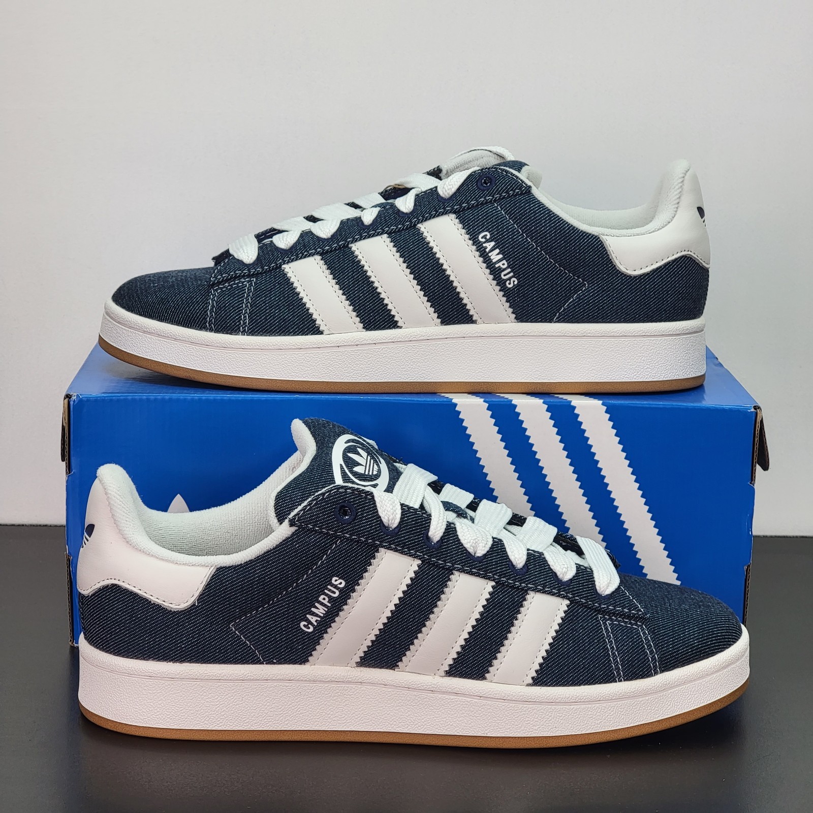 Adidas Campus Men’s Size 11.5 Athletic Running Shoes Blue White Casual Sneakers