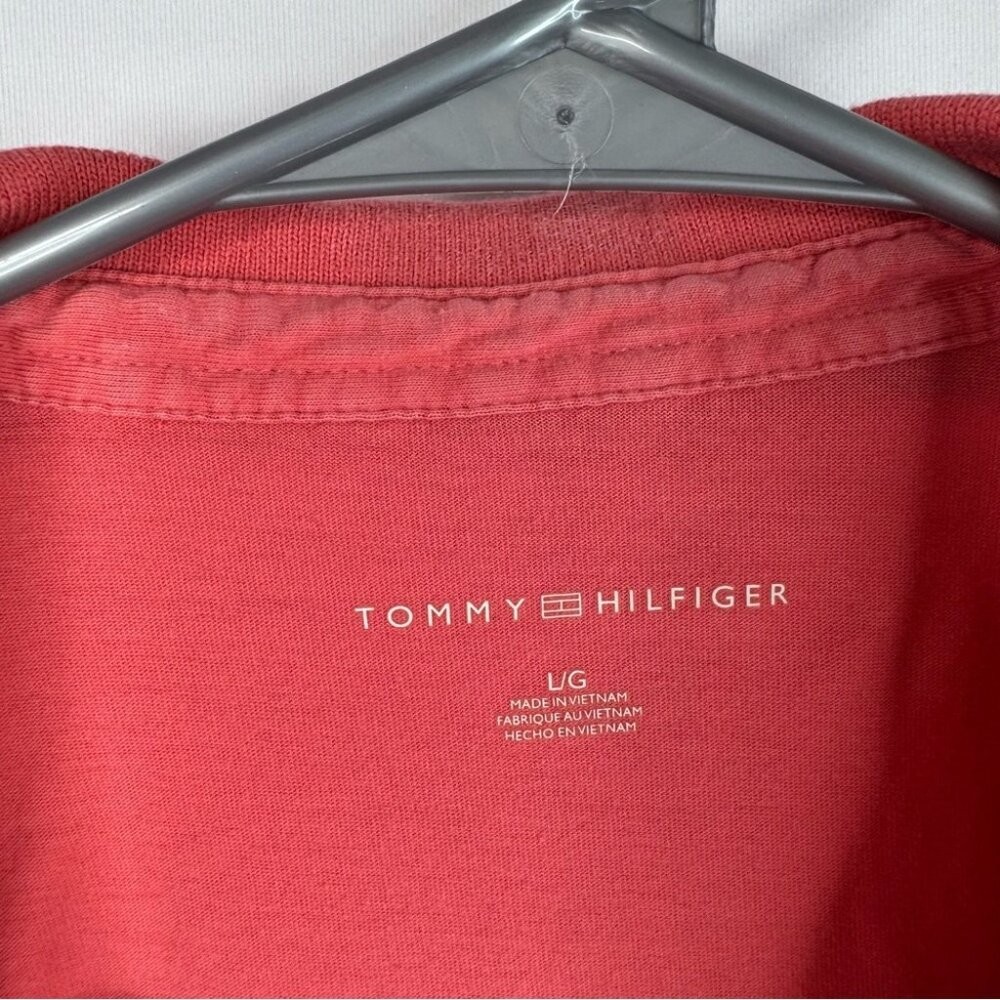 Tommy Hilfiger tank top collated anchor ⚓️ embroidery Red Sleeveless Polo Top