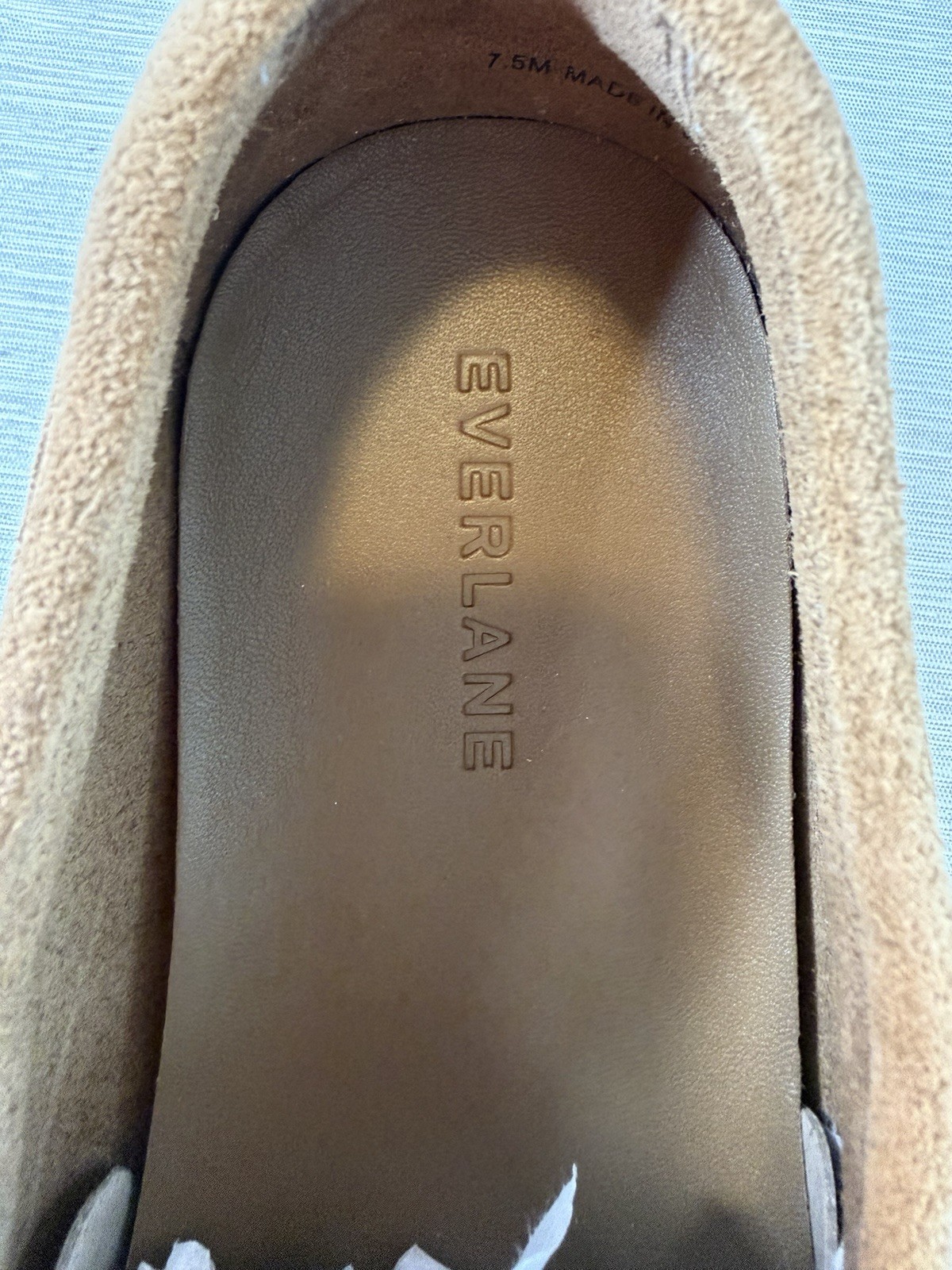 Everlane The Boat Shoe Suede Farro Brown Moccasin Loafers Size 7.5 New in Box