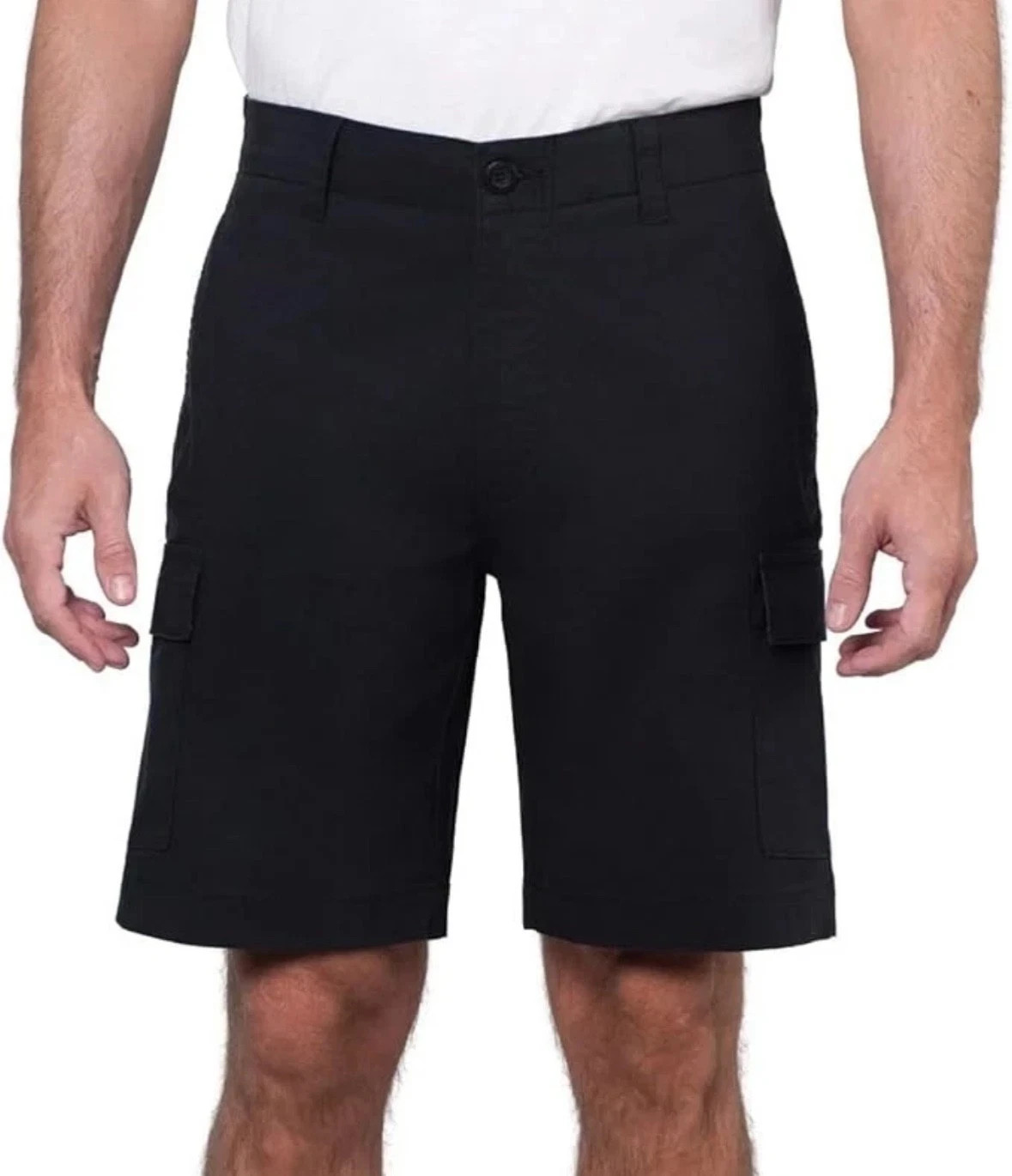 Wearfirst Mens Cargo Short Black Sz L 9in Inseam Stretch Soft Touch Comfort