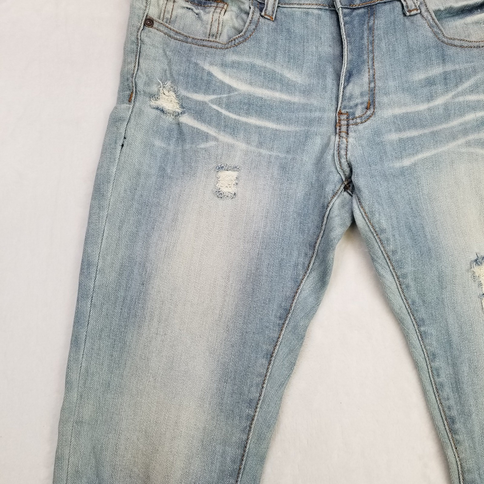 Machine Pour Neuf Mode Skinny Jeans Womens Size 31 Faded Wash Light Blue Classic