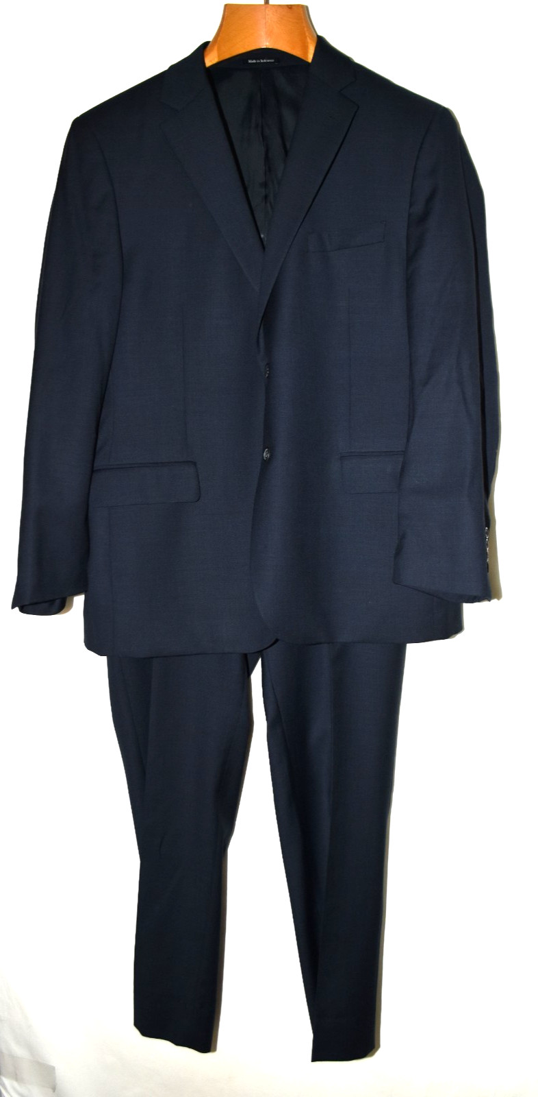 Pronto Uomo Platinum Navy Wool 2 Button Mens 38×32 Pants Suit 46R New with Flaw