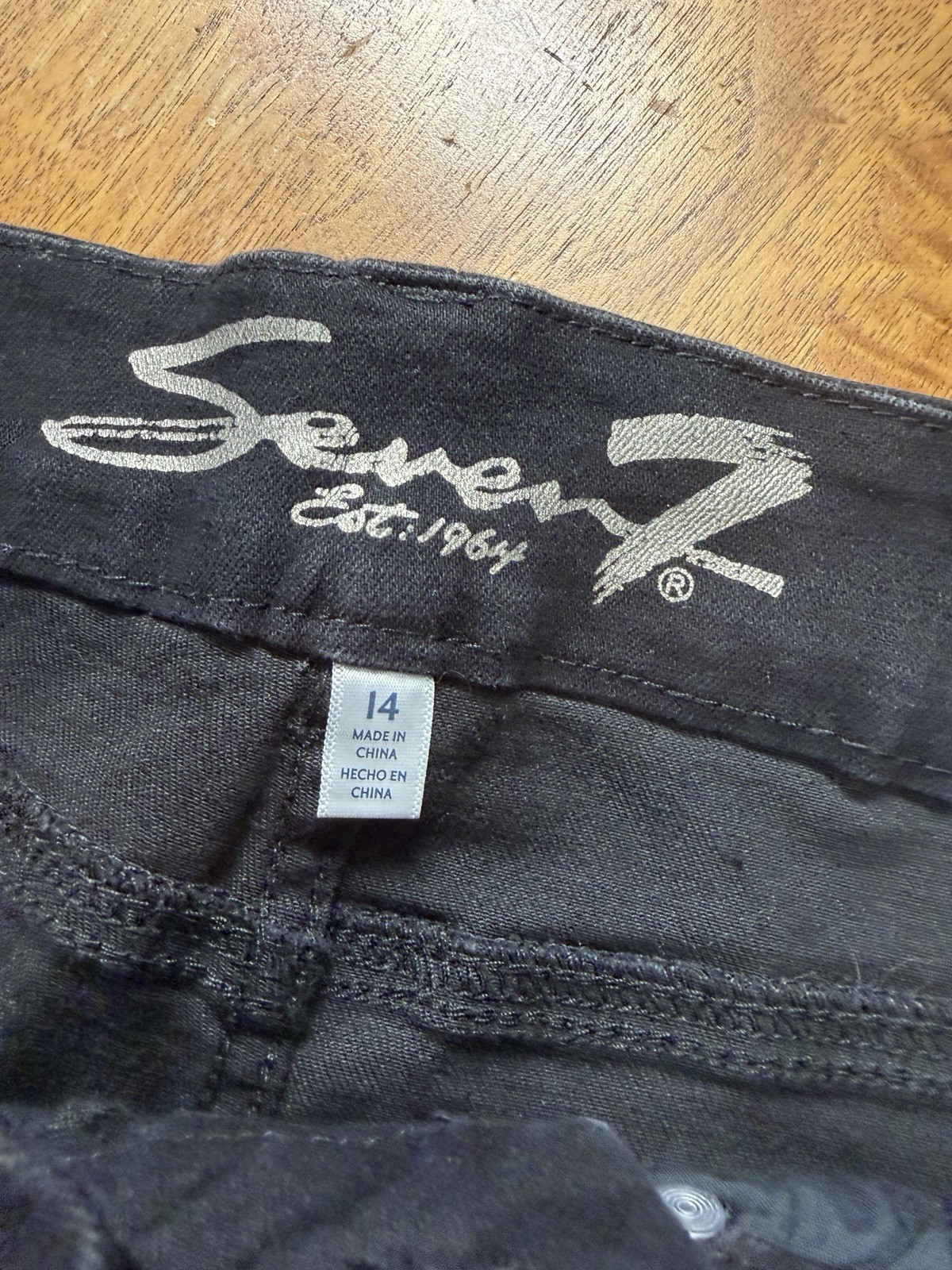 Seven 7 Women’s 14 Black Tummyless High Rise Comfortable Stretch Skinny Jeans