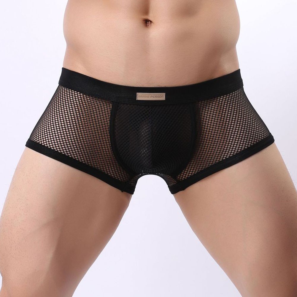 Comfortable Wear Men Underpants Breathable Boxers 20% Spandex 80% Nylon