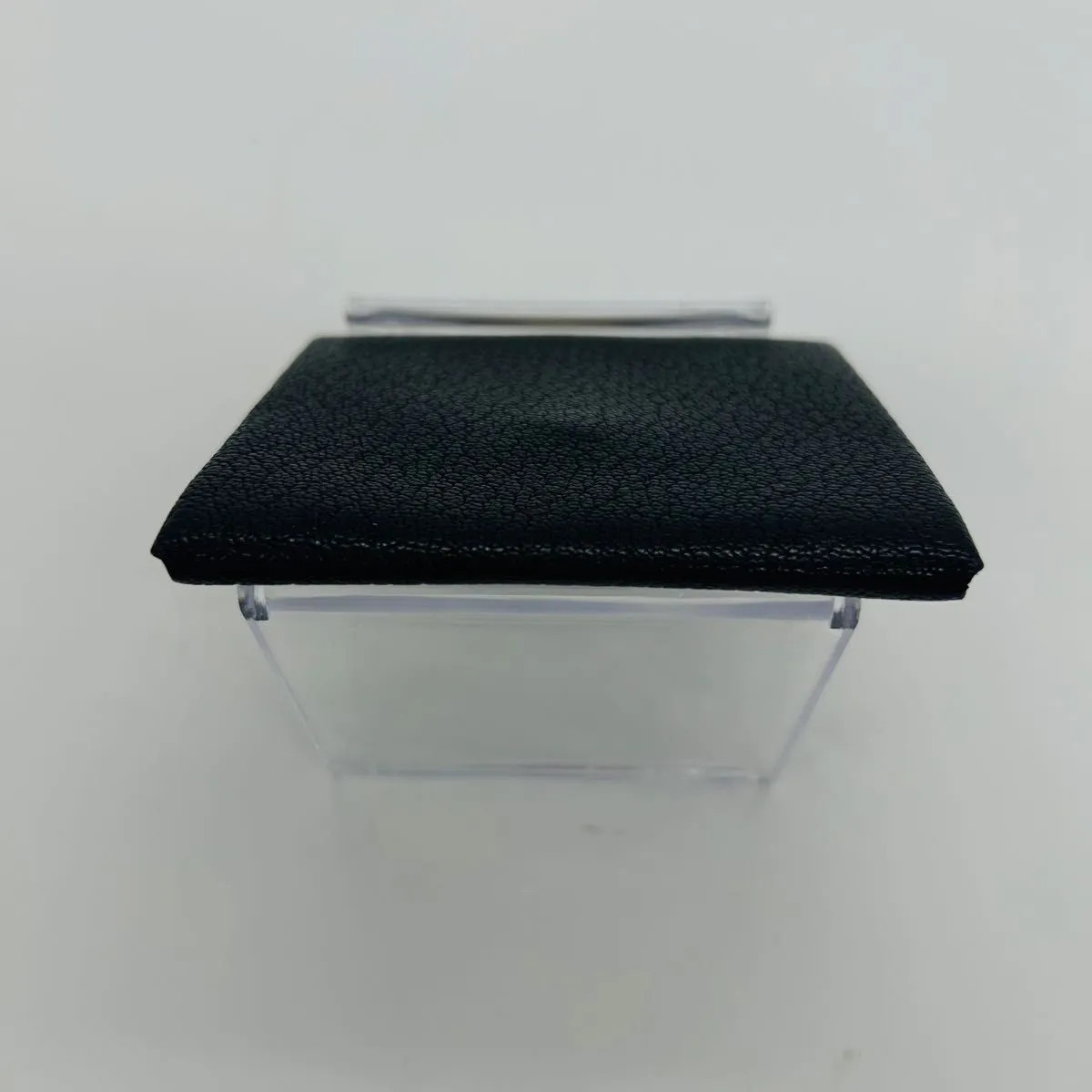 HERMES Bastia H-engraved Coin Purse Black Leather