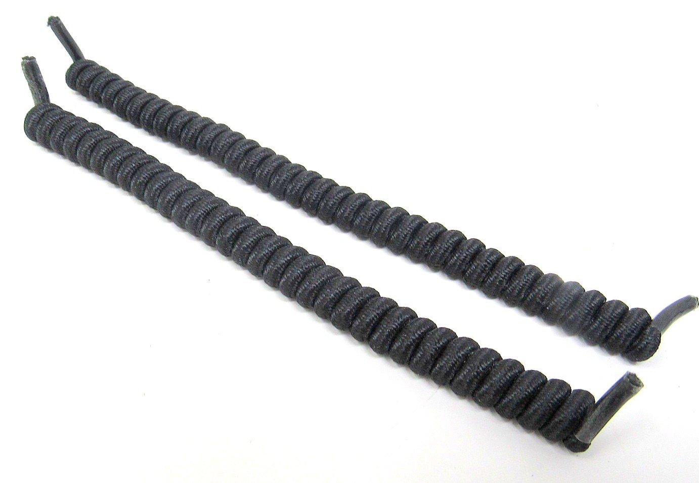 2 Black No Tie Spiral Laces Shoes Curly 6 to 28 inches No Headache Sun Visor 1y