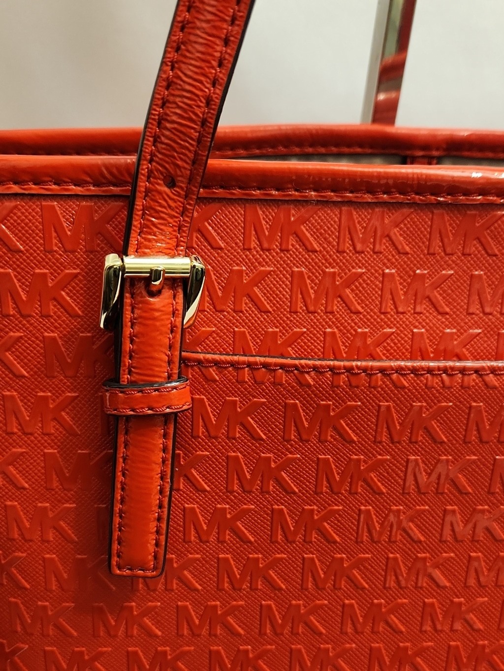 Michael Kors Jet Set Travel MD Carryall Clementine Orange Tote