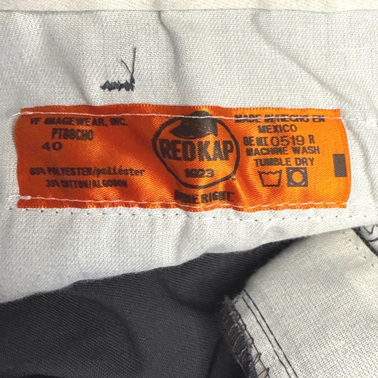 2 PACK – Red Kap Mens Charcoal Grey Industrial Cargo Work Pants PT88CH 40×34