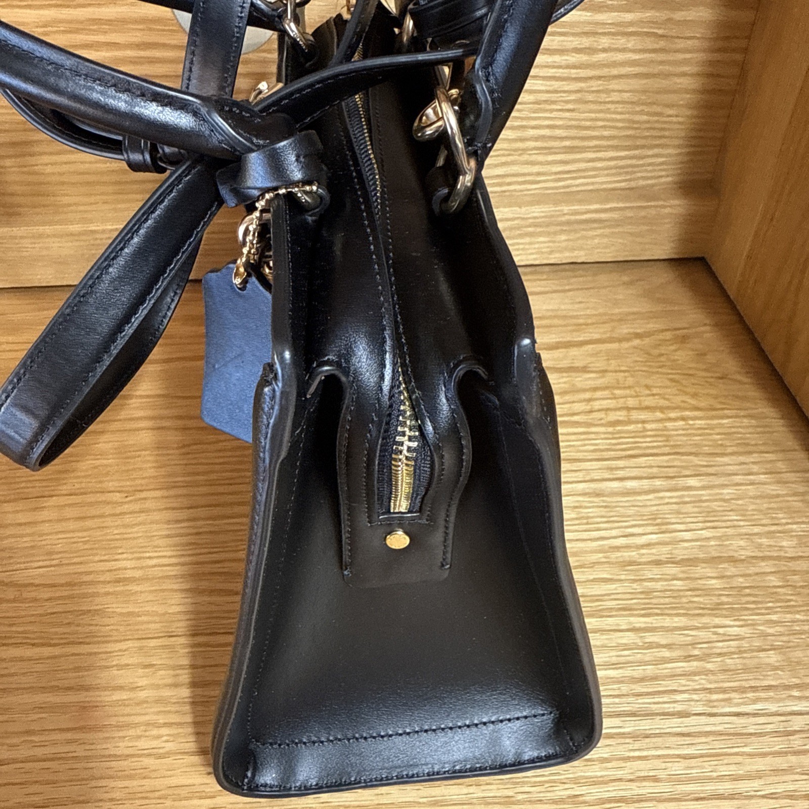 Coach 2way bag ec-22590 Brown Black Signature F69075 Good condition PVC leather