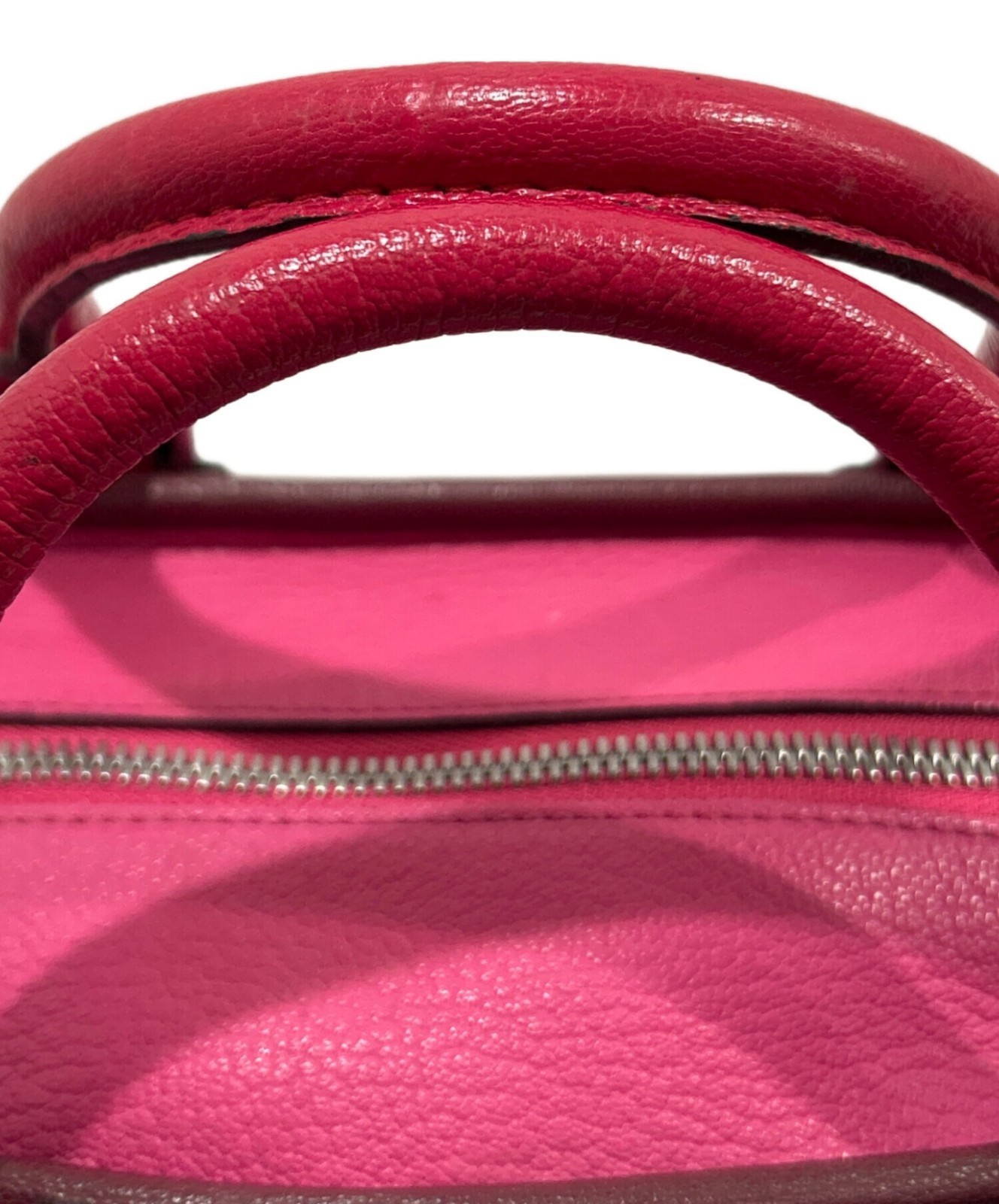 Loewe Amazona 28 Anagram Boston Handbag Leather bag Pink Silver Hardware 11.4in