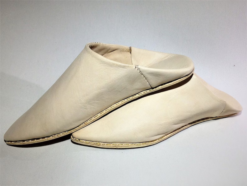 Naturel leather Slippers Handmade Babouche morrocan slippers Traditional babouch