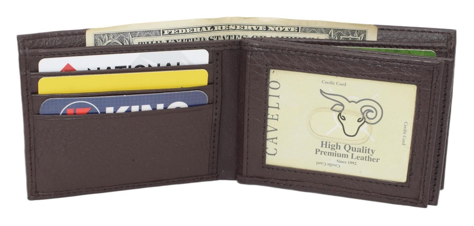 Mens Wallet RFID Genuine Leather Bifold Wallets For Men, 3 ID Windows 12 Card…