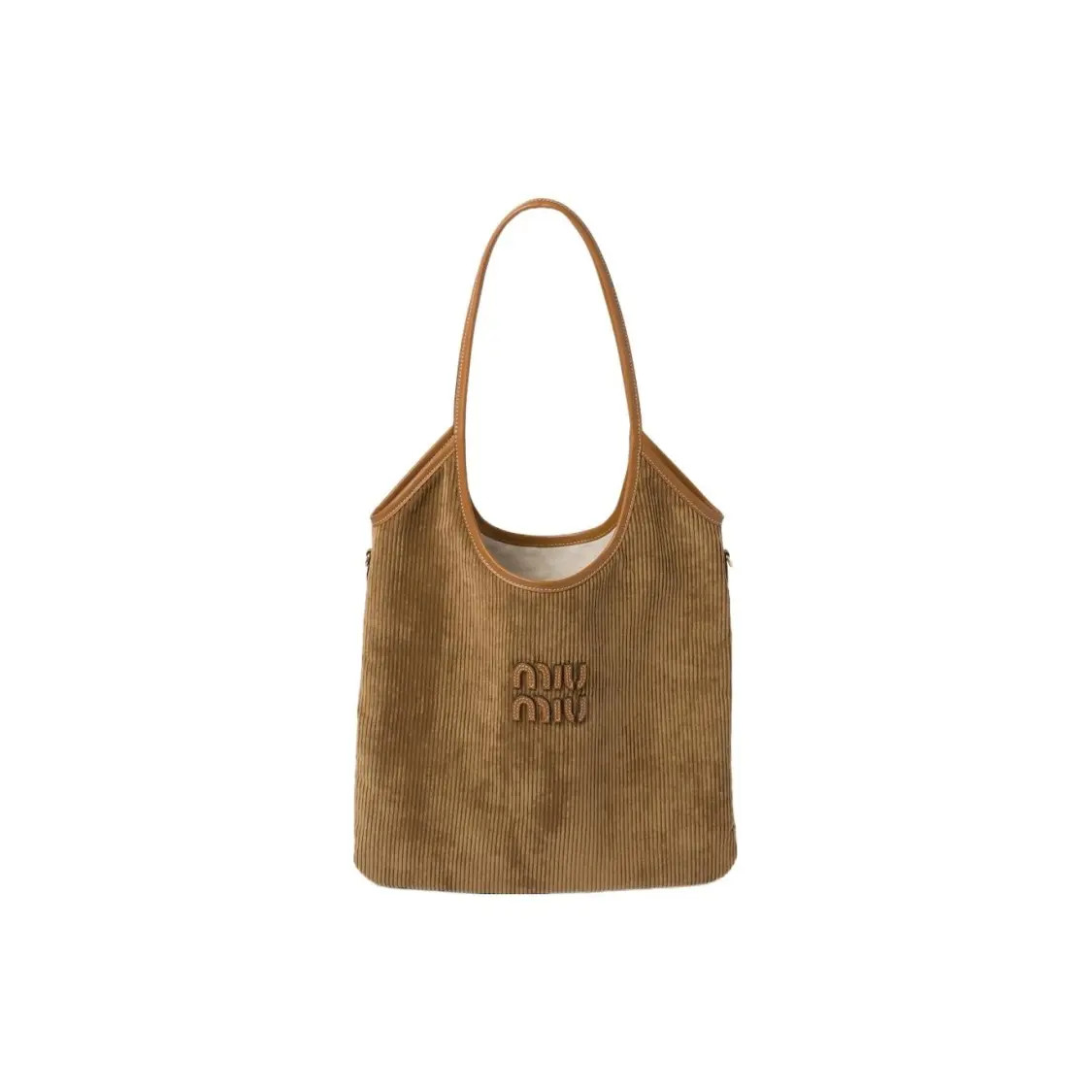 MIU MIU IVY Tote Bag Regular Women’s Cinnamon 15.7×13.7 in
