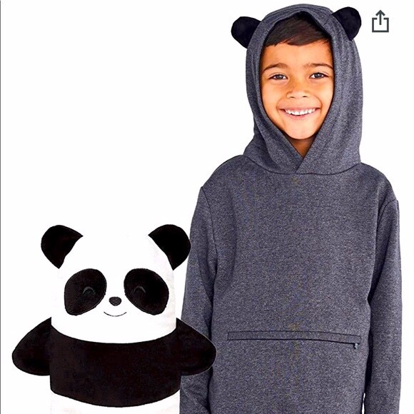 New – CUBCOATS Papo the Panda 2 in 1 Transforming Pullover Hoodie & Soft Plushie