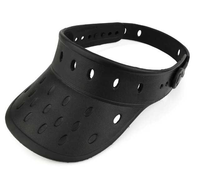 Visor Hat Fits Shoes Charms Floatable Adjustable Lightweight Durable Sun – Black